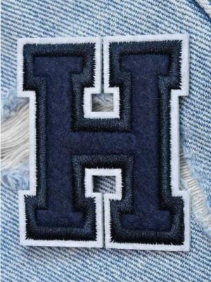 Iron On Letter Patch - White Embroidered 'L' Patch For Clothing - 3.26" X 2.16" - Sew Or Iron On To Jackets, Hats - View #8