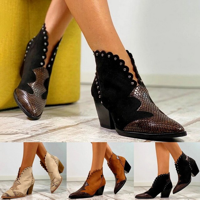 high heel western booties