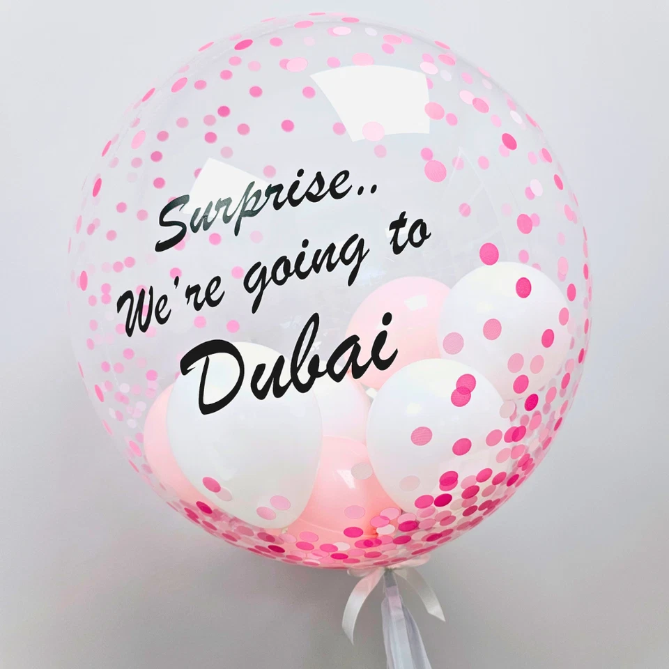 Personalised Surprise Holiday Reveal Balloon In a Box - Holiday Surprise Balloon - Image 2 of 4
