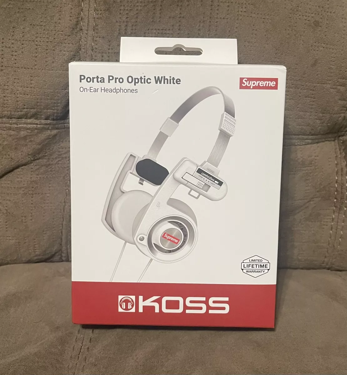 Supreme FW23 Koss PortaPro Headphones Optic White Brand New | eBay