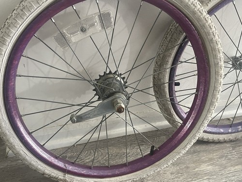Girls BMX Bike Purple 20 Inch Wheels Set Single Speed Coaster brake - Picture 2 of 4