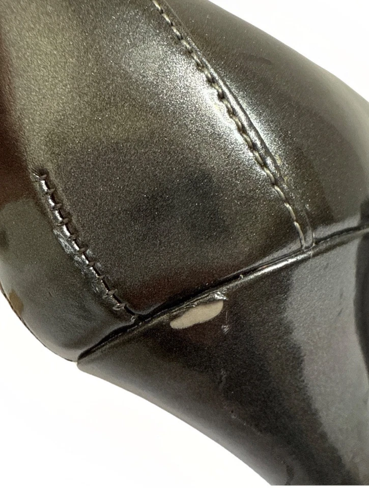 Anne Klein Silver Gray Finn Pumps 10 M Kitten Heel - Image 4 of 4