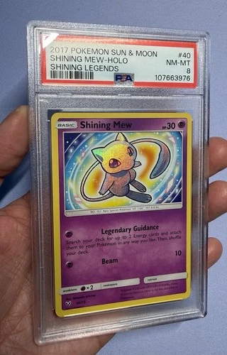 2017 PSA 8 NM-MT Pokemon Shining Mew 40/73 Shining Legends Holo