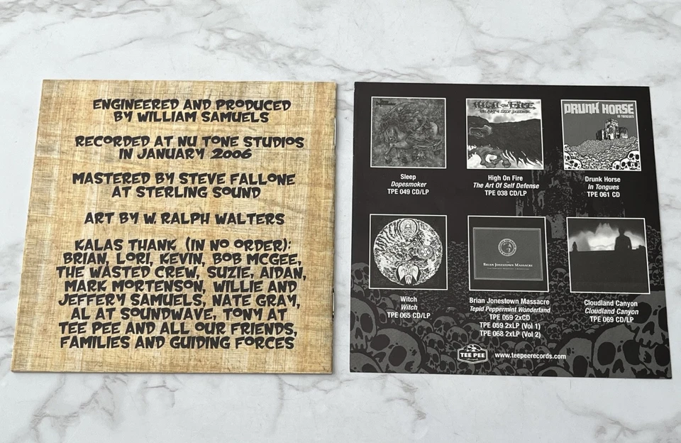 Kalas Self Titled CD Digipak 2006 Tee Pee TPE 067 High On Fire, Sleep RARE! OOP! Foto 3 de 4