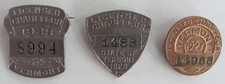 1925 1926 1927 Vermont chauffeur badges NICE ORIGINAL