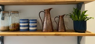 Vintage Joseph Sankey & Sons Antique Edwardian Art nouveau Copper Jugs Pitchers