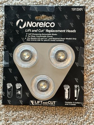 Vintage Norelco 1915XR Lift and Cut  Replacement Heads  1993 New In Package