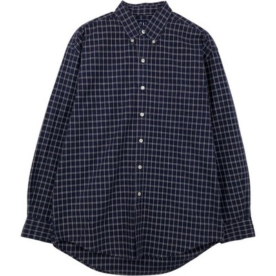 Used 90'S GAP (Old GAP) Long-Sleeve Button-Down Check Shirt Men's Size M (ap...
