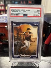 2025 Topps X Bob Ross Prussian Blue /50 PSA 10 Jackson Holliday