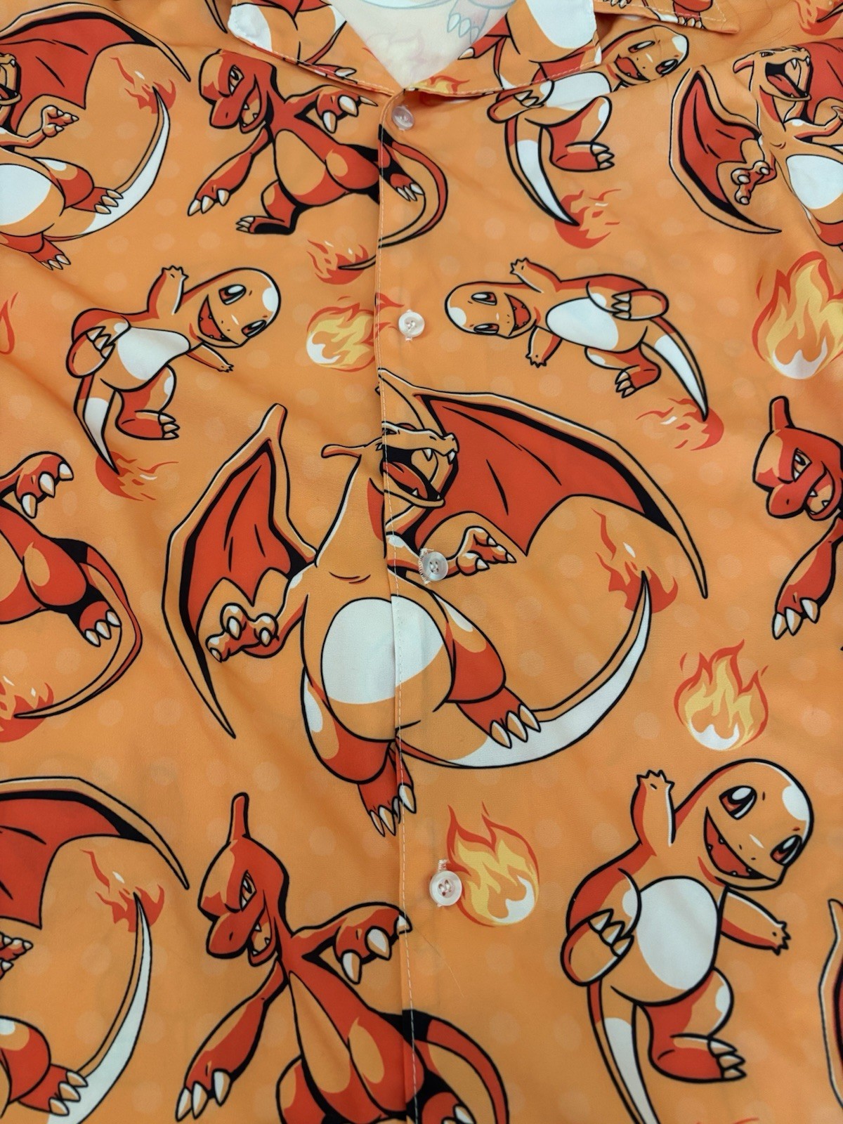 Charizard Pokemon Evolution Button Down Shirt Men… - image 3