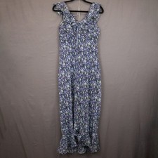 90s Just in Thyme blue ditzy floral print 90s fairy romantic maxi slip dress-12