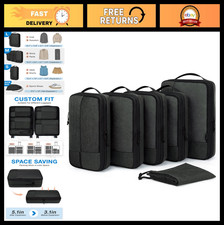 Compression Packing Cubes for Travel - 6 Set, Lightweight Organizers, Luggage Es