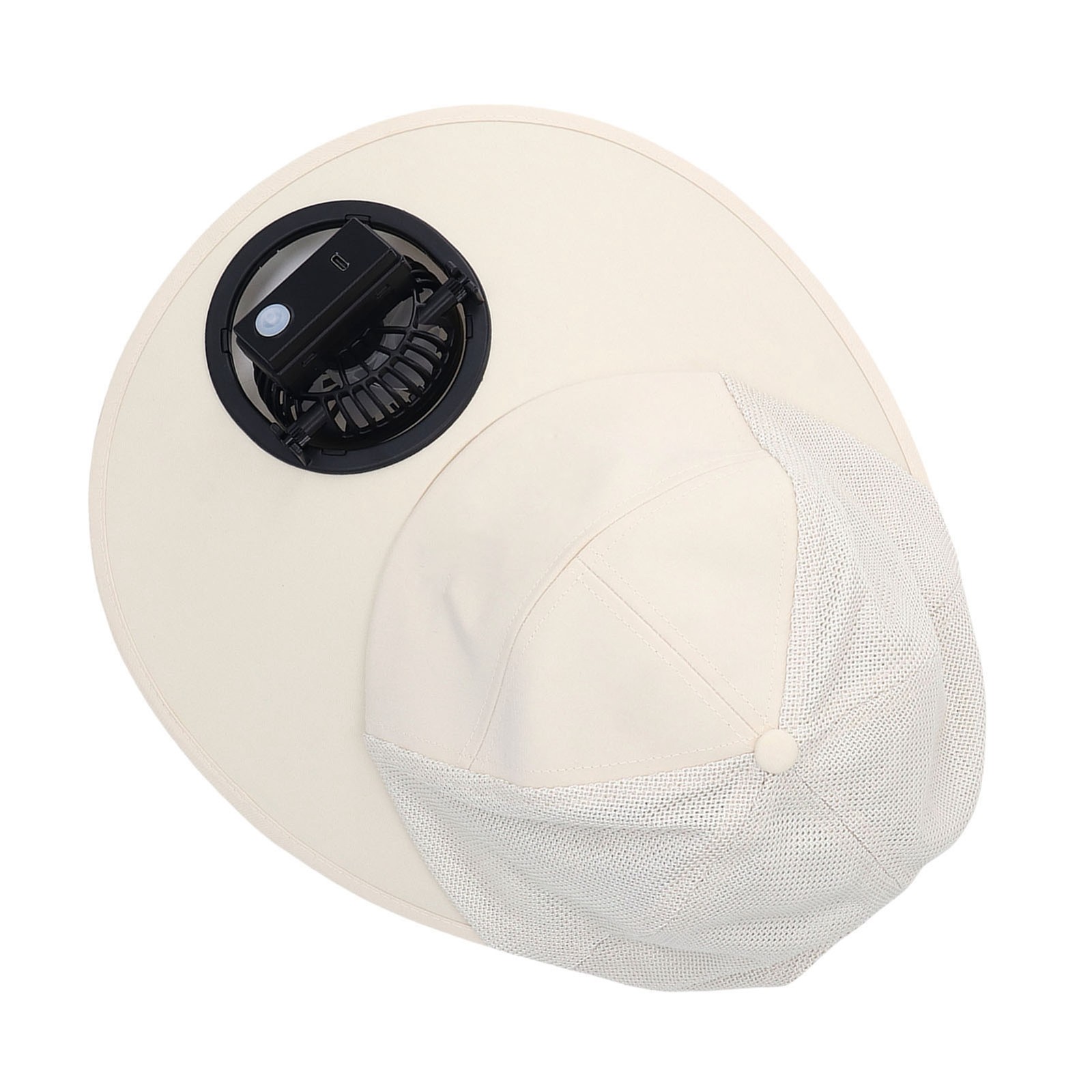 Cooling Fan Hat With USB Charging Wide Brim Sun Hat For Camping Premium
