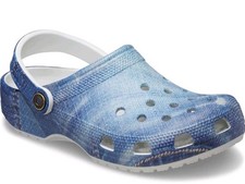 Crocs Classic Denim Thermoplastic Moonlight Clogs Men's 7 Womans 9