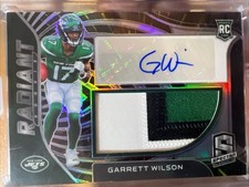 2022 Panini Spectra Radiant Rookie Patch Signatures Garrett Wilson #RAD-GWI /60