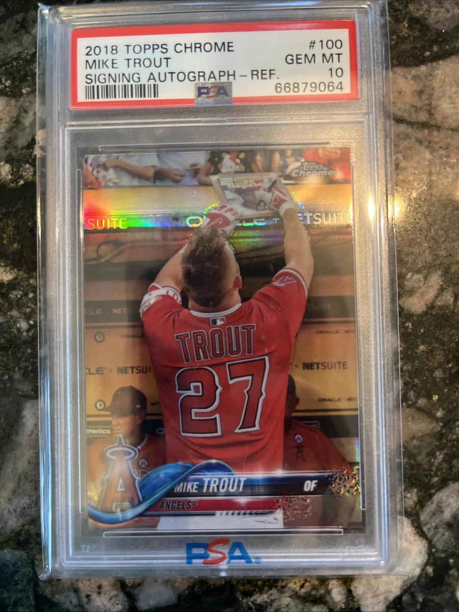 Mike Trout 10 Graded Baseball Sports Trading Cards & Accessories