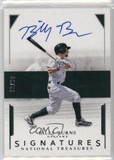 2016 Panini National Treasures Signatures 33/99 Billy Burns #S-BI Auto 03xg