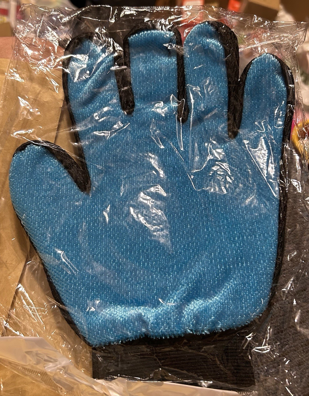 Pet Grooming Gloves Blue 2pk