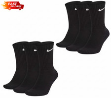 MENS/WOMENS NIKE  CREW SOCKS 3/6  PAIR PACK - CREW SPORTS BLACK