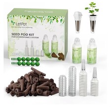 LetPot 172 Pcs Seed Pod Kits, Hydroponics Growing Sponges, Plus Extra Seeds 0.24 per gallon