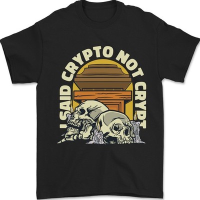 Crypto Nicht Crypt Lustig Kryptowährung Totenköpfe Herren 100% Cotton