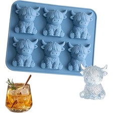 3D Cute Highland Cow Tray Silicone Fun Shaped Suitable For Home Parties Adorable