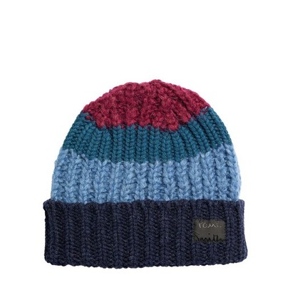 Paul Smith Colourblock Mohair-Blend Beanie Navy