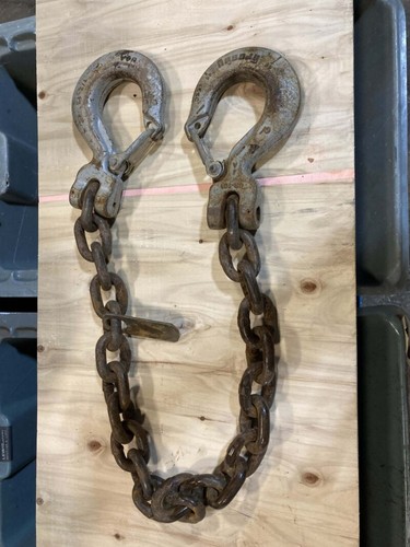 Crosby 1-Leg Grade 10 Chain Sling w/ Sling Hooks 1/2" x 4 Ft WLL 15000 LBS,