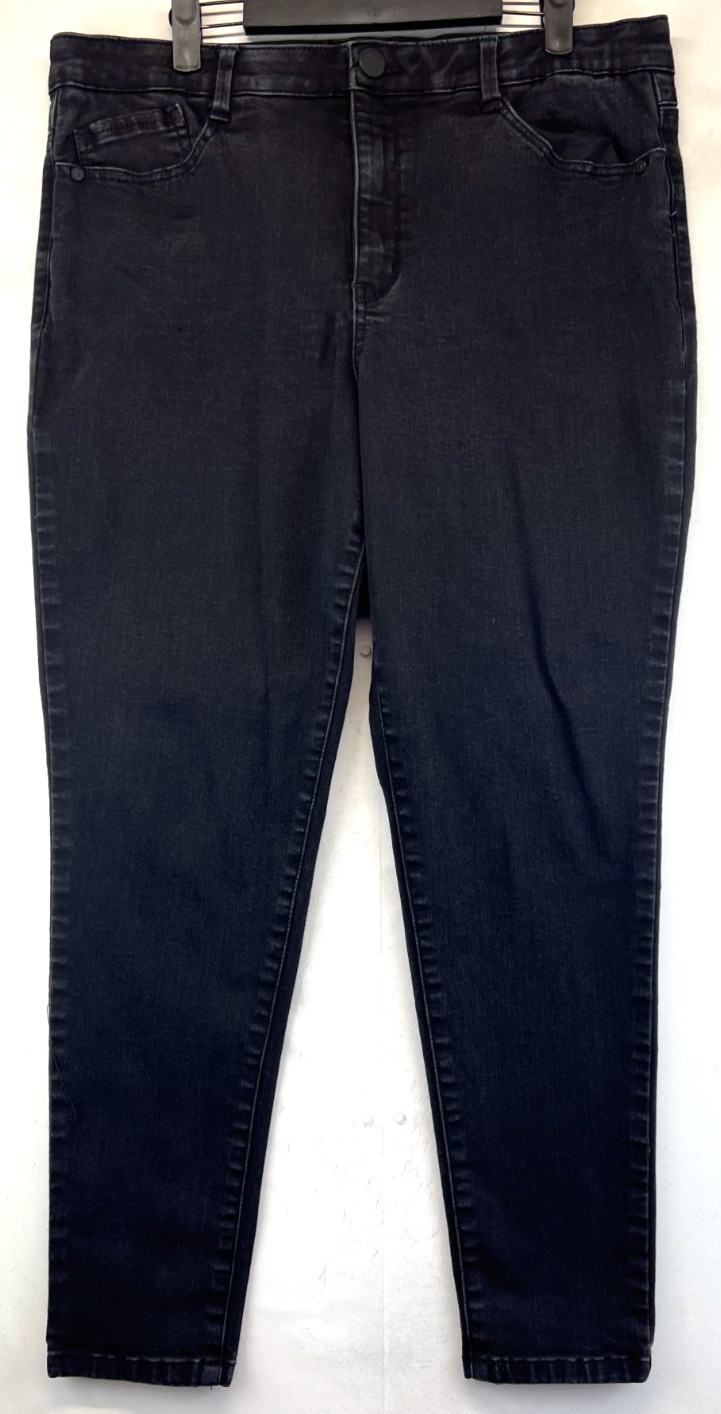 Democracy “Ab Solution” Skinny Jeans - Womens 16 Black High Rise Stretch (5929)