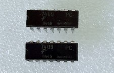 2PCs Fairchild 7409PC  Quad 2-Input AND Gates with Open-Collector Outputs