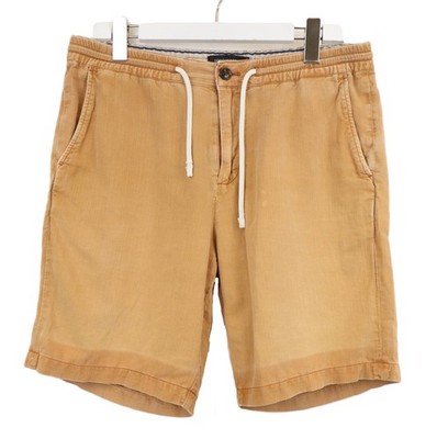 SCOTCH & SODA Shorts Herren W32 Camel Chino Leinenmix Kordelzug Taschen