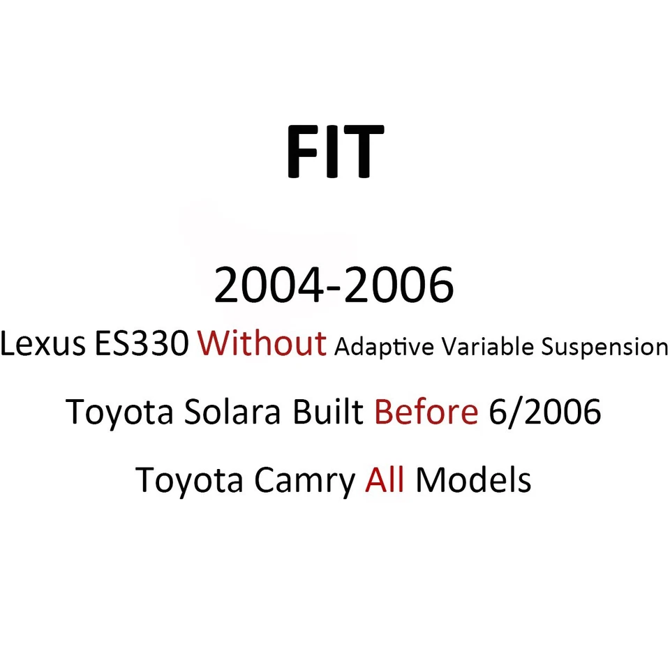 Rear Struts Coil Springs Fit for 2004 2005 2006 Lexus ES330 Toyota Camry Solara - Image 2 of 4