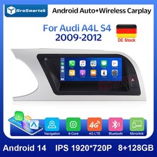 Autoradio 8.8" 128GB Android 14 CarPlay GPS Navigatore per Audi A4 A5 B8 S4 2009-2012