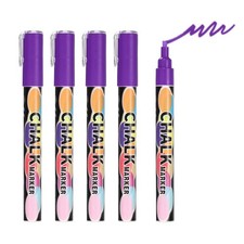 Liquid Chalk Markers 3mm, 5 Pcs Chalkboard Markers Erasable Tip, Purple