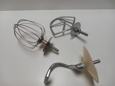 Vintage Kenwood Chef Attachments - Balloon Whisk Dough Hook and K Beater