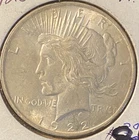 1922 Peace Silver Dollar Almost Uncirculated  Beautiful Original Coin