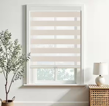 8x -AOSKY Zebra Blinds Cordless Shades-Dual Layer Light Filtering, 21 in x 72 in