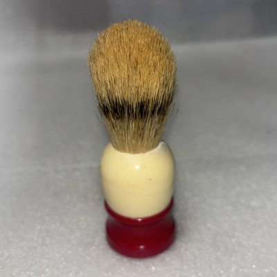 Vintage Shave Brush Ever Ready C40 Made in the USA Red Cream Handle 4 Inch 