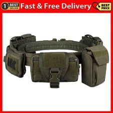 Battle Belt Tactical Belt with Accessories: Duty Belts Law Enforcement Combat Ai
