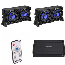 Kicker 2 51MWLE104 - MWE 10-Inch Loaded Premium Marine Sub Encl w/ Passive ...