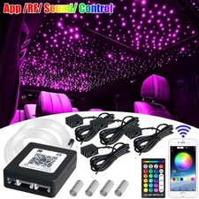 600 LED RGBW Sternenhimmel Auto Lichtfaser Glasfaser Optik Deckenleuchte Remote
