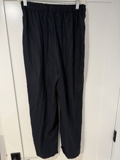 Na Nin Lena 100% Silk Pants Black XS Elastic Waist Made in USA used