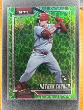 2026 Topps Series 1 - Nathan Church #24 Green Leaf Foil (RC)