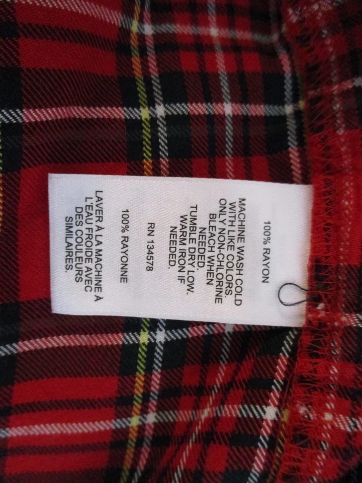 Top para mujer Vinyard Vines con botones talla 8 manga larga rojo a cuadros Foto 4 de 4