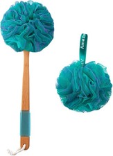 azerBath Shower Spon Loofah Ba Scrubber, PE Soft Mesh Loofah Body