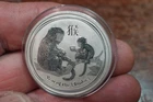 2016 YEAR OF THE MONKEY AUSTRALIA 50 CENTS 1/2 TROY OUNCE 999 SILVER ROUND
