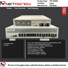 Fortinet FG-1000C Fortigate Firewall Security Appliance
