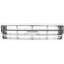 Grille Assembly For Ford F-150 F-250 F-350 Bronco 1989-1991 Chrome With Silver