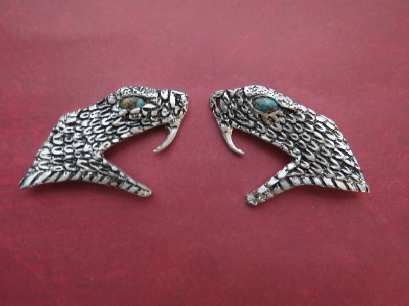 1911 45 auto rattlesnake head set for grips