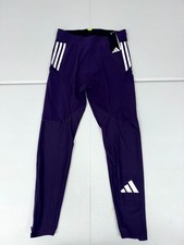 Adidas Adizero 2025 PE Pro Elite Promo Tights Men Medium Purple Ankle Zip JW3373